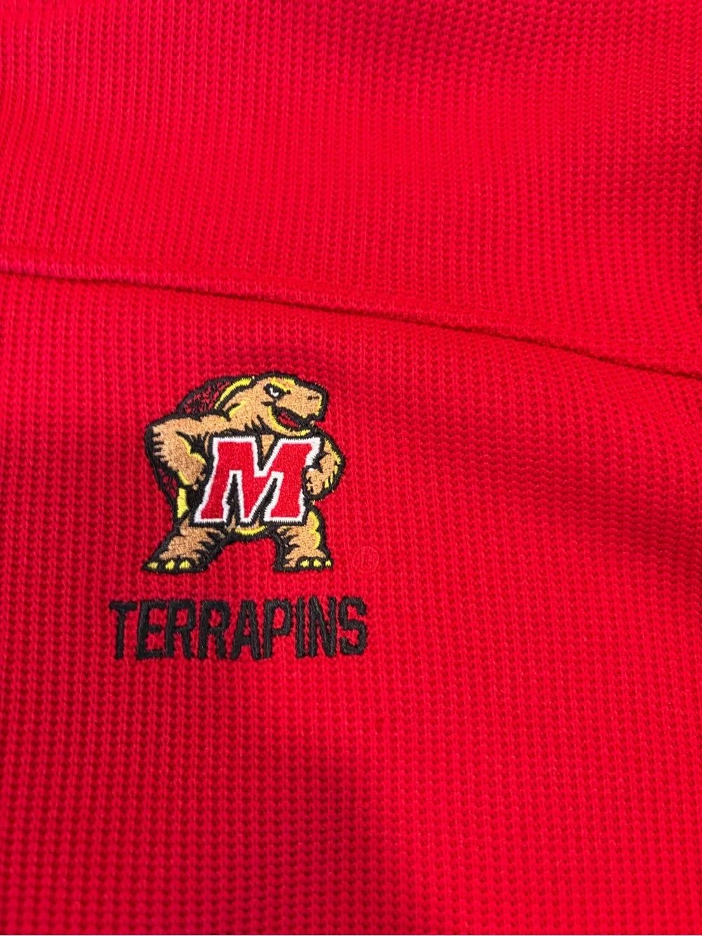 Maryland Terrapins Campus Heritage Men's Red Quarter-Zip Pullover-Medium